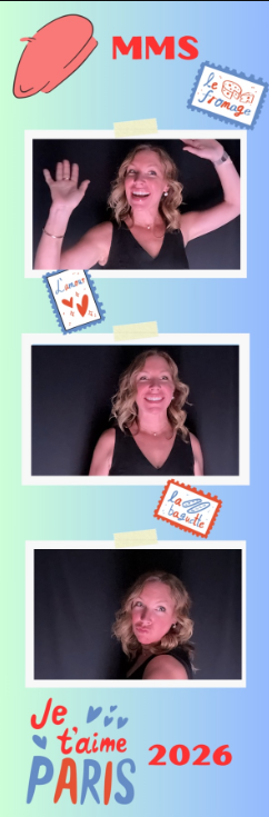 Good Time Gal Collective photo booth strip with Paris theme