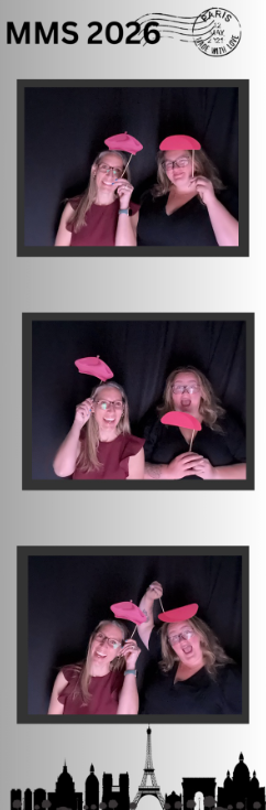 Good Time Gal Collective photo booth strip with playful props